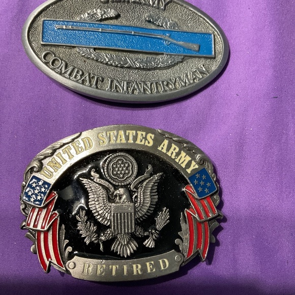 Other - Belt buckles commemorating Army combat infantrymen and USArmy retired. M191
